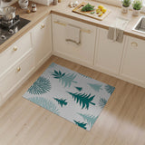 Teal Fir Tree Silhouette Area Rug