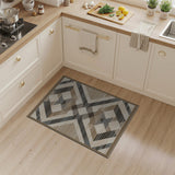 Brown Tan Geometric Diamond Southwestern Rug
