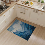 Starry Night Mountain Landscape Rug