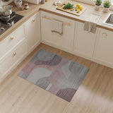 Pink Pink Grey Abstract Geometric Area Rug