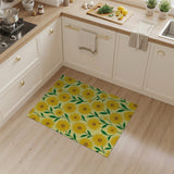 Yellow Sunny Yellow Sunflower Pattern Area Rug