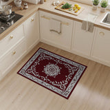 Red Traditional Persian Floral Medallion Rug