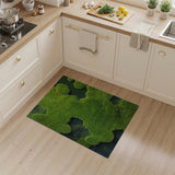 Lush Green Moss Abstract Area Rug