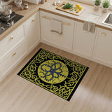 Ornate Yellow Thorn Knot Area Rug
