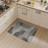 Grey Abstract Area Abstract Wavy Grey Area Rug