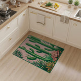 Vibrant Pink Cactus Garden Area Rug