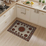 Orange Sunburst Tribal Area Rug