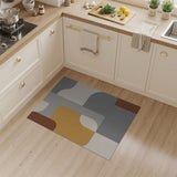 Modern Geometric Beige Grey Abstract Rug