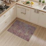 Pink Abstract Hearts Stars Area Rug