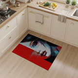 Pixelated Pop Art Woman Portrait Rug