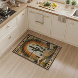 Southwestern Rainbow Cactus Desert Area Rug