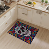 Multi-color and Patterns Vibrant Sugar Skull Floral Area Rug
