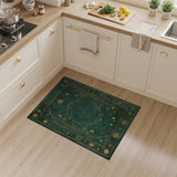 Emerald Celestial Gold Astrology Area Rug
