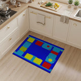 Retro Pixel Geometric Multi-Color Area Rug
