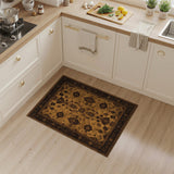 Brown and Tan Brown Tan Persian Floral Area Rug