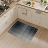 Modern Grey Ombre Gradient Stripe Rug