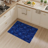 Starry Swirl Blue Washable Area Rug