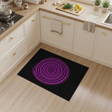 Hypnotic Pink Spiral Geometric Area Rug