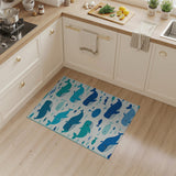 Whimsical Whales Ocean Kids Area Rug