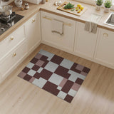 Vintage Distressed Brown Pink Patchwork Rug