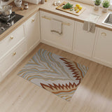 Beige Terracotta Abstract Wave Area Rug