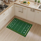 Geometric Modern Green Football Field Area Rug