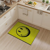 Vibrant Yellow Smiley Face Area Rug