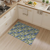 Delicate Blue Cornflower Floral Area Rug