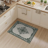 Ornate Green Medallion Persian Rug