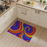 Multi-color and Patterns Vibrant Swirl Multi-Color Area Rug