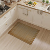 Beige Woven Geometric Border Area Rug