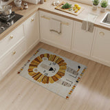 Cute Sleepy Lion Kids Area Rug