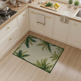 Lush Palm Fronds Coastal Beach Rug