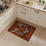 Geometric Modern Bold Orange Tiger Face Area Rug