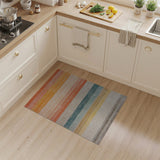Horizontal Stripe Vibrant Multi-Color Horizontal Stripe Area Rug