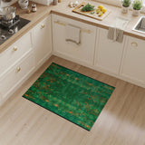 Green Geometric Modern Emerald Green Geometric Modern Area Rug