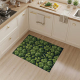 Lush Dewy Four-Leaf Clover Green Area Rug