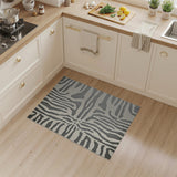 Zebra Stripe Black White Area Rug