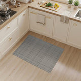 Grey Modern Grey Grid Woven Area Rug