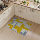 Yellow Bold Yellow Grey Geometric Area Rug