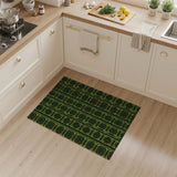 Emerald Green Octagon Geometric Area Rug