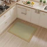 ODIKA Washable Gold Greek Key Area Rug - Low Pile Non-Slip Non-Shedding Pet Friendly Carpet
