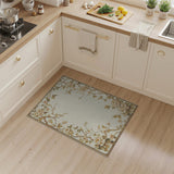 Vintage Peony Border Area Rug