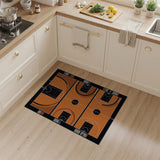 Orange Multi-Court Basketball Gym Floor Rug