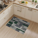 Green Grey Geometric Modern Area Rug