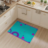 Teal Pink Bubble Abstract Area Rug
