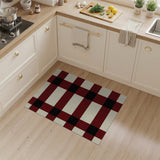 Red Black Buffalo Check Rustic Area Rug