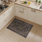 Persian Floral Multi-Color Area Rug with Birds