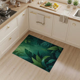 Lush Green Jungle Foliage Area Rug