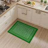 Floral Vintage Green Shamrock Clover Area Rug